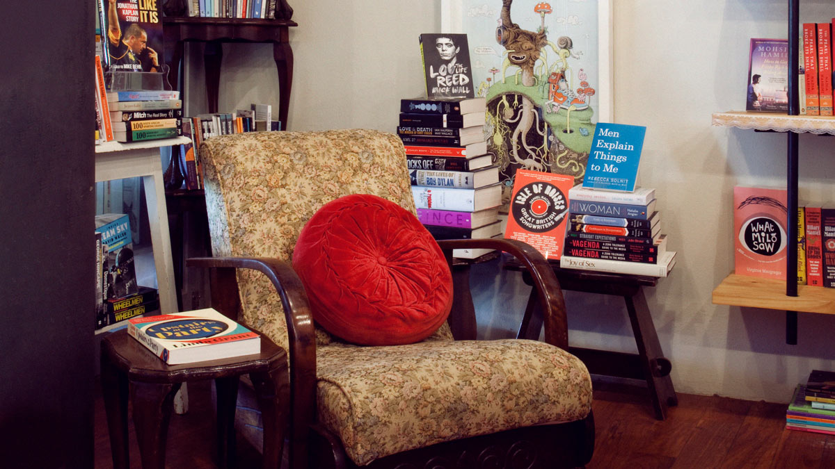 Reading chair at Love Books bookshop in Melville Johannesburg  
